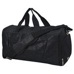 NGIL Glitter Cheers Sports Gym Duffel with Shoe Compartment, Glitter-Black