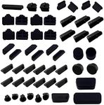 LAMPVPATH 52 PCS Anti-dust Plugs Laptop Port Dust Plugs, Commonly Used 13 Types of Laptop Computer Port Dust Covers Stoppers (52 PCS in 13 Commonly Used Types)-DO NOT Fit MacBook