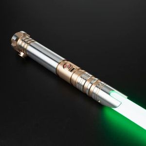 ARTSABERS Pro Dueling Lightsaber | Heavy-Duty Light Saber | FX Sword Aluminum Hilt Heavy-Duty Duel Blade | Motion Swing Rechargable Toy for Adults & Kids | 11 RBG Colors 12 Custom Sounds | Gold Hammer
