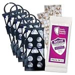 5-Pack Clothes Moth Trap Kit - High-Strength Pheromone Adhesive Pads & Hangers, Non-Toxic, Easy to Set Up, Effective Garment Protection - Wardrobes & Bedrooms