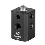 Leofoto CF-8 Tripod Multi-Adapter Post/Block with 1 Male 1/4" Stud, 4 Female 1/4" & Sockets 1 x 3/8" / 1/4" Female Accessory Ideal for Magic Arm