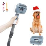 IZSOHHOME Dog Cat Brush for Shedding and Grooming,Three Replacement Heads,Massage the skin,Easy to Clean Comb for Long or Short Haired Pets,Aslo Can be used with Vacuum,Compatible with 32mm&35mm Universal Circular Aperture Vacuum