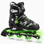 Kuxuan Skates Adjustable Inline Skates for Kids and Teens, Boys Girls Women Beginner Fun Illuminating Skates