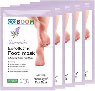 Mascarilla exfoliante pies, 5 pares,calcetines exfoliantes de pies, peeling pies, foot peel mask, probada dermatológicamente, eficaz para callos pies eliminar (Lavanda)