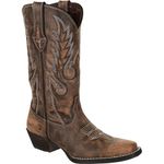 Durango Women's Dream Catcher Western Boot Mid Calf, Distressed Brown and Tan, 9 M US