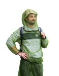 HENNCHEE Mosquito Suits for Adults, Mesh Net Bug Jacket Pant Suit, Outdoor Full Body Protection Mosquito Proof Clothing, Green, L/X-L