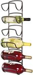 mDesign Modern Decorative Metal Wine Bottle Storage Organizer Rack Holder - 6 Level Design - Wall Mount - Bronze