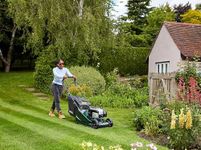 Hayter Harrier 41 Lawnmower Petrol Hand-Propelled Push Rear Roller Lawnmower 41cm (374A)