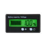 LCD Battery Capacity Monitor Gauge Meter,Waterproof 12V/24V/36V/48V Lead Acid Battery Status Indicator,Lithium Battery Capacity Tester Voltage Meter Monitor Green Backlight for Vehicle Battery