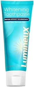 Lumineux Teeth Whitening Toothpaste - Peroxide Free, Enamel Safe for Sensitive Whiter Teeth Certified Non-Toxic, Fluoride Free, No Alcohol, Artificial Colors, SLS Free Dentist Formulated - 3.75 Oz