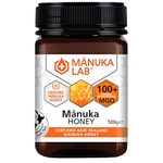 Manuka Lab Certified MGO 100+ Manuka Honey - The Ultimate Natural Sweetener and Energy Booster for Vitality and Healthy Skin | Premium Quality Honey from New Zealand, Manuka Honey 500g