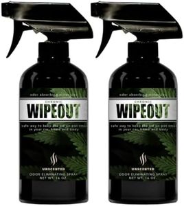 Chronic Wipeout Unscented Smoke Odor Eliminator Spray For Strong Odor - Highly Effective for Deodorizing Homes, Clothes, Cars, Office, Hands, & Hair from Smoke Smells - 2 16 oz Bottles