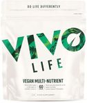 Vivo life - Vegan Multivitamin Multinutrient & Mineral Supplement, 60 Day Supply, 120 Capsules, with Vitamins A, D3, B12 and Zinc