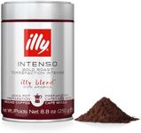 illy Ground Coffee Moka - 100% Arabica Flavored Coffee Ground - Rich Aromatic Coffee Grounds Profile – Intenso Dark Roast – Warm Notes of Cocoa & Dried Fruit - No Preservatives – 8.8 Ounce