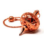 MyDeal Products Copper Dowsing Pendulum with Spiritual Energy Conductive Chain for Body Healing, Reiki Balancing Chakras, Aura Cleansing, Water Divining, Ghost Hunting, Meditation Chi