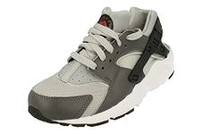 NIKE Huarache Run GS Trainers DX1091 Sneakers Shoes (UK 5 US 5.5Y EU 38, Wolf Grey Black Dark Grey 001)