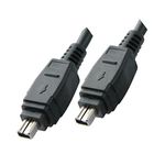 MX FIREWIRE IEEE 1394 CABLE 4 PIN MALE TO 4 PIN MALE CORD (1.5 MTR)-Black