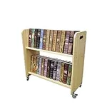FixtureDisplays® Wood Book Cart Lib