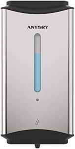 anydry AD1206 Distributore Automatico di Sapone Liquido per Montaggio a Parete Commerciale Finitura in Acciaio Inossidabile 1100 ml Grande capacità (Lucidato)