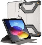 Poetic Explorer Magnetic Case for iPad 10th Generation 10.9, Stand Folio Cover with Pencil Holder, Super Strong Magnetic Fidget Mount for iPad 10.9 10th Gen, Space Gray (Model #s A2696, A2757, A2777)