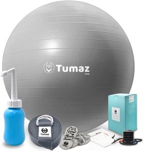 Tumaz Birth Ball - Birthing Ball for Pregnancy & Labor - Including Birthing Ball/Peri Bottle/Yoga Strap/Non-Slip Socks - Pregnancy Ball for Exercises Set with Quick Foot Pump & Instruction Poster