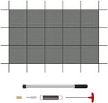 Superior 99% Shading Rate Inground Pool Safety Cover,Fits 18x36ft Rectangle Swimming Pool,Mesh Pool Cover for Inground Pools,Winter Inground Pool Cover with Safety Net and Installation Tools - Gray