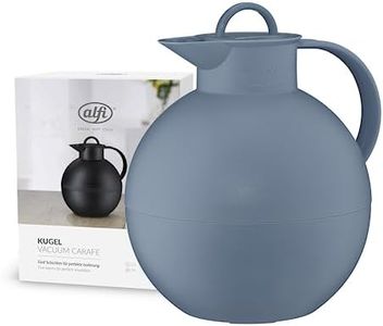 alfi Kugel 0,94l, Vintage Indigo, Kunststoff-Isolierkanne mit hygienischem Hartglaseinsatz, Drehverschluss, Designerstück, kugelförmige Thermokanne, Kaffeekanne, Teekanne, BPA-frei