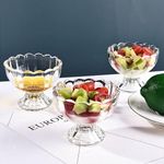 Brezzycloud Exquisite Glass Ice Cream Bowl Set Of 12 - Premium Dessert Bowls Set Of 12 - Perfect For Serving And Enjoying Your Favorite Frozen Treats Set Of 6 X 2 (Set Of 12, 120Ml)