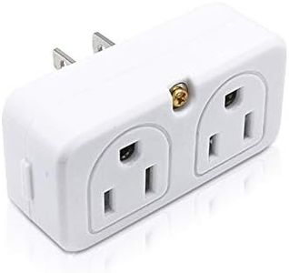 SYCON Adapter Outlet Extender, 2-Prong Mini Wall Plug, Multi Outlet Splitter with 4 Outlets