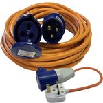 Xtremeleisure 10 Meter Leisure 240V Hook Up Cable Lead With UK Conversion Adapter Lead