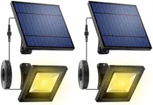 Solar Spotlights Outdoor Waterproof Garden with Extension 16FT Cable Dusk to Dawn LED Solar Spot Lights 3000K Security Flood Light for Outside, Wall, Porch, Barn, Flag Pole, Shed