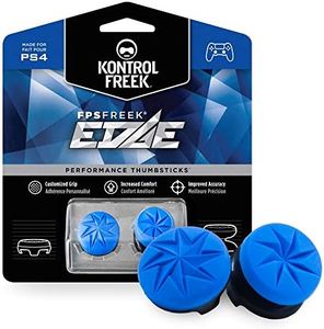 KontrolFreek FPS Freek Edge for PlayStation 4 (PS4) and PlayStation 5 (PS5) | Performance Thumbsticks | 1 High-Rise Convex, 1 Low-Rise Convex | Blue