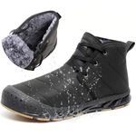 DAZFE Mens Winter Boots Mens Snow Boots Winter Boots For Men Snow Boots For Men Fur Lined Warm Waterproof Ankle Winter Boots Walking Outdoor Anti-slip Comfortable Boots Lace-up