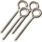 AIVOOF Swing Hooks, 4 Pack M8 Heavy Duty Large Swing Hooks Hammock Hanging Kit Eye Screws 1200LB Capacity Swing Hardware for Yoga Hammock Swing Chair Indoor Outdoor