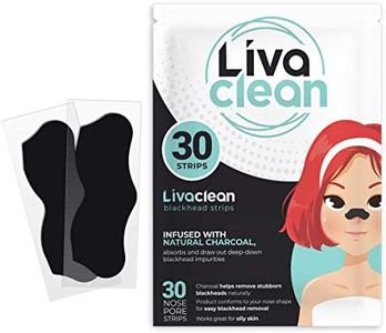 Livaclean 30 CT Charcoal Blackhead Remover Pore Strips - Blackhead Remover Strip - Black Head Nose Strips Black Head Extract Stripes