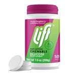 Lift | Fast-Acting Glucose Chewable Energy Tablets | Raspberry | 50 ct Jar (Pack of 1)