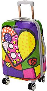 Rockland Vision Hardside Spinner Wheel Luggage, Assorted/Multicolor, Carry-On 20-Inch