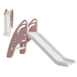 Toddler Slide Large Play Climber Slide PlaySet with Extra Long Slipping Slope Indoor Slide Kids Slide Toddler Playground Toddler Slide Outdoor Toys for Toddlers (White) (Pink)