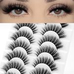 8D Fluffy False Eyelashes Soft Volume Faux Mink Lashes - Thick Natural Dramatic Reusable Makeup Fake Eye Lashes Pack 10 Pairs -Happy Heartbeat (iD5)