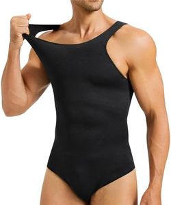 TAILONG Mens Shapewear Tummy Control Full Body Shaper Compression Slimming Bodysuit Sleeveless Undershirts Fajas Para Hombres