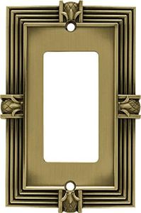 Franklin Brass 64473 Pineapple Single Decorator Wall Plate / Switch Plate / Cover, Tumbled Antique Brass