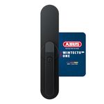 ABUS Window Drive Wintecto One - Smart Window Handle for Windows, Balcony and Patio Doors - with Alarm Function - Easy Installation No Drilling - Black, Different Locking