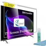 ZINSO® 75 inch 3mm Acrylic TV Screen Guard | 9H Hardness | Scratch & Splash Resistant | ISO Certified Protection with Ultra HD Clarity