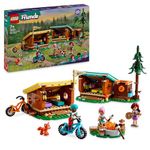 LEGO Friends Adventure Camp Cosy Cabins Camping Toy Set, Kids’ Nature Playset, Pretend Play for Girls and Boys Aged 7 Years and over, with 3 Mini-Doll Characters and a Fox 42624