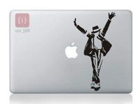 ISEE 360® Michael Jackson Dance Sticker Black Stickers Vinyl Decal Laptop 13 15 Touch bar 15.4" Black (20CM X 10CM)