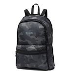 Columbia Unisex's Lightweight Packable II 21L Backpack, Black Trad Camo, One Size