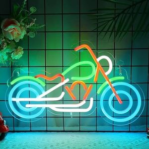 Cool Motorcycle Neon Signs, Anywin LED Dimmable Neon Lamps for Wall Night Light USB Powered Neon Lights, Decor Room Home Bedroom Party Holiday Birthday Xmas Gift to Friends Boys Girld Kids