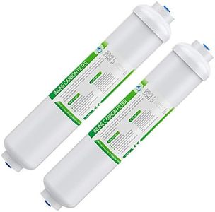 Membrane Solutions Inline Carbon Water Filter 5 Micron Inline Filter 10 inch Quick Connect 2 Pack