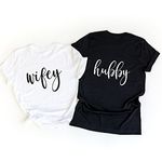 Pink Positive Hubby Wifey T-Shirt | Bride Groom Shirts | Honeymoon Shirts | Couple's Shirts | Wedding Party Shirts