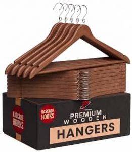 Proman Products Wooden Hangers Kascade Space Saving Clothes Hangers 50 Pack